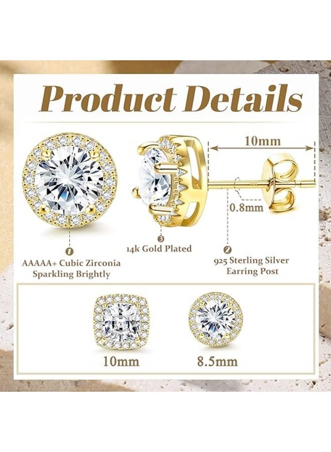 Ucanbe Fashion Minimalist Round Zircon Stud Earrings | Elegant & Versatile Jewelry - Image 4